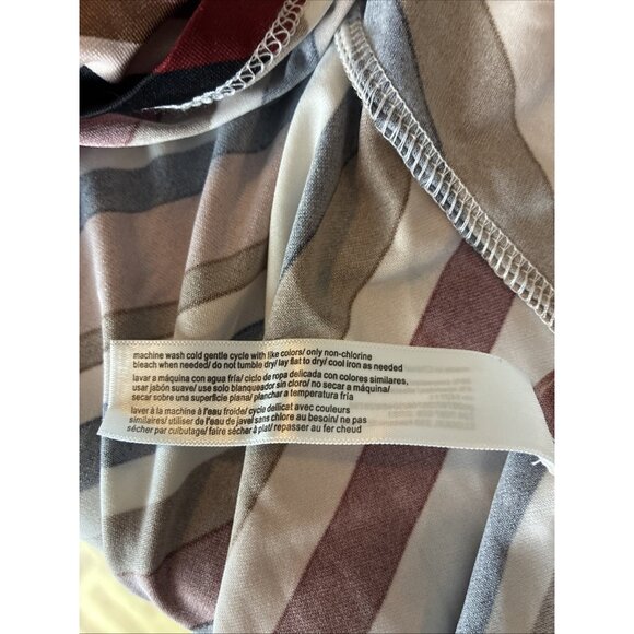 Eloquii Elements Womens Size 24 Dress Striped Wrap V Neck Tie Waist Maxi - Picture 7 of 8